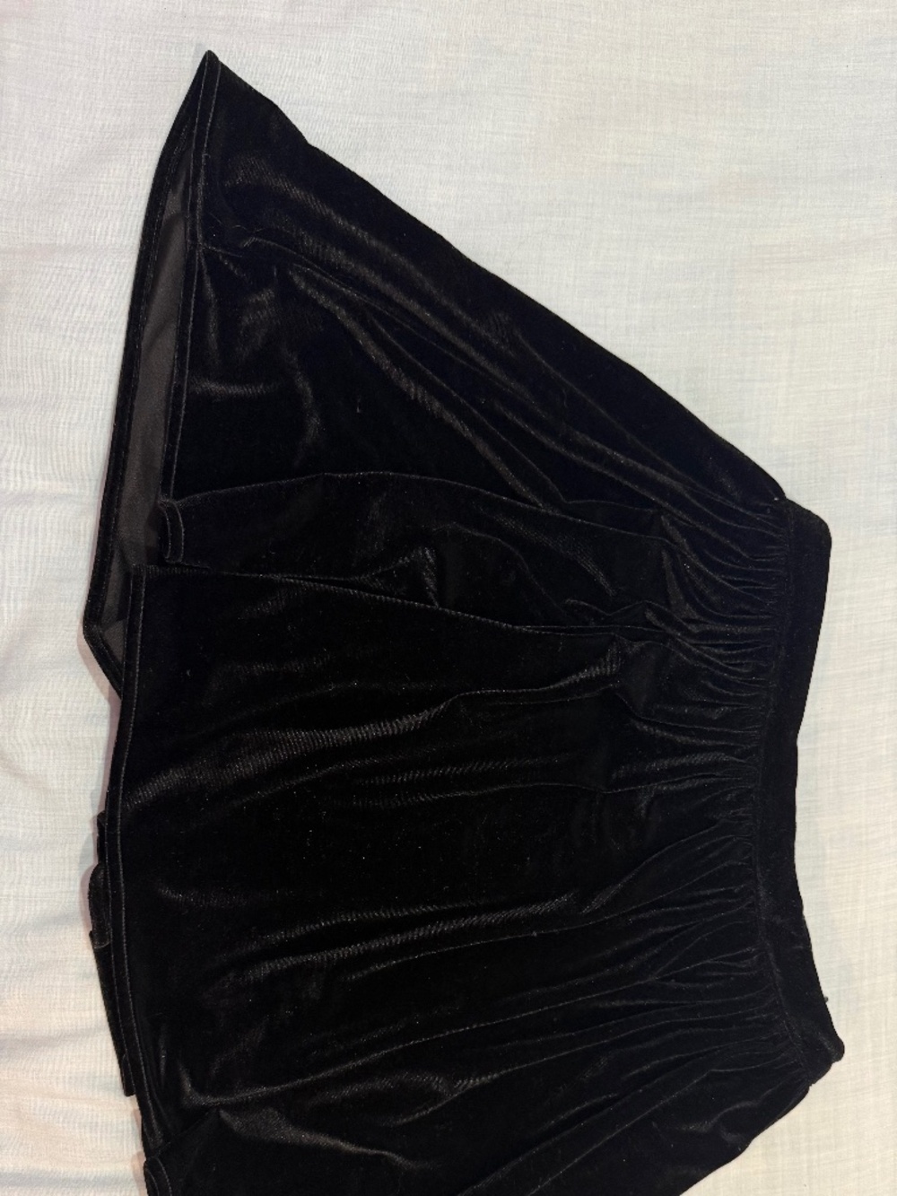 American Apparel Black Faux Velvet Skirt